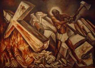 Cristo destruye su cruz - Orozco